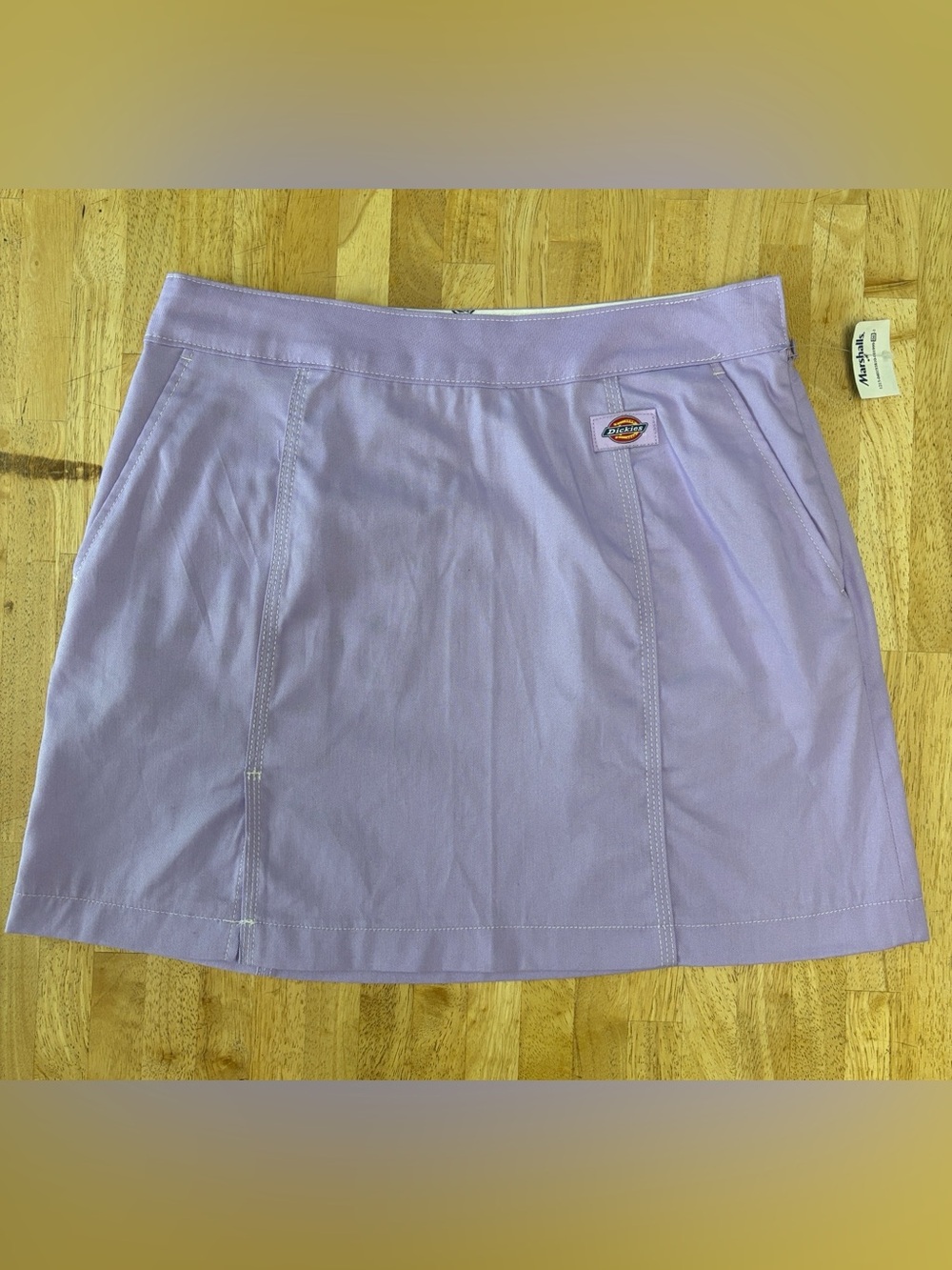 NWT Dickies Whitford Mini Skirt Pastel Lavender Lilac Contrast Stitch A-Line